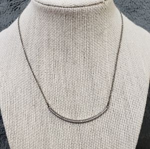 Silver curved bar necklace